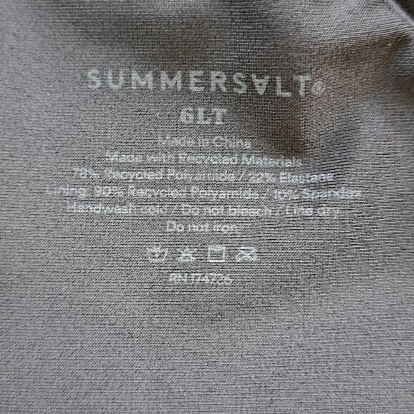 SUMMERSALT The Ruched Sidestroke One-Piece One-Shoulder Swimsuit Black 6 Tall - Picture 5 of 7